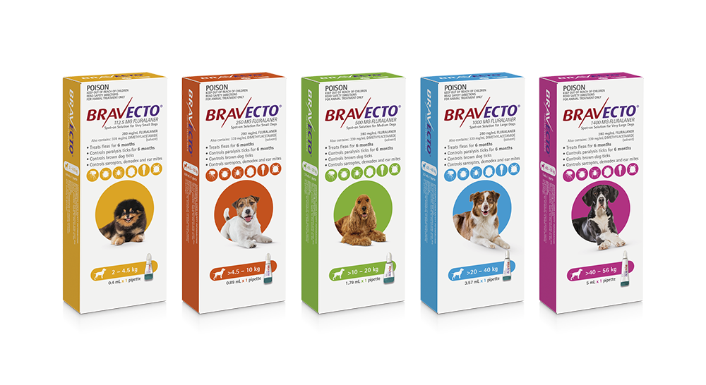 Bravecto Spot-on for Dogs range